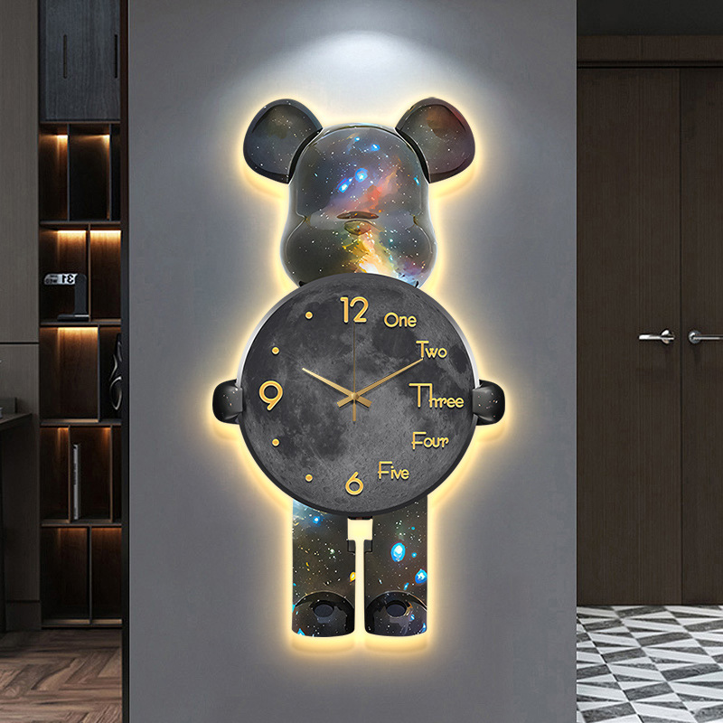 Đồng hồ treo tường phòng khách decor độc đáo tráng gương cao cấp- K1685