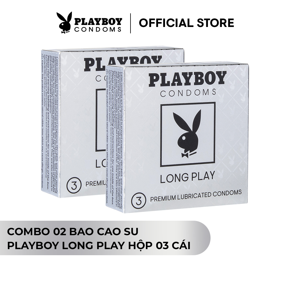Bộ 2 Bao Cao Su PLAYBOY LONG PLAY Hộp 3 Cái