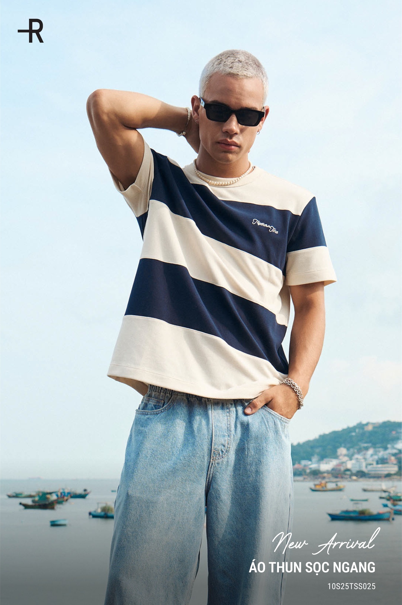 Áo thun tay ngắn nam sọc ngang Form Regular - RT 10S25TSS025 | ROUTINE CÀ MAU