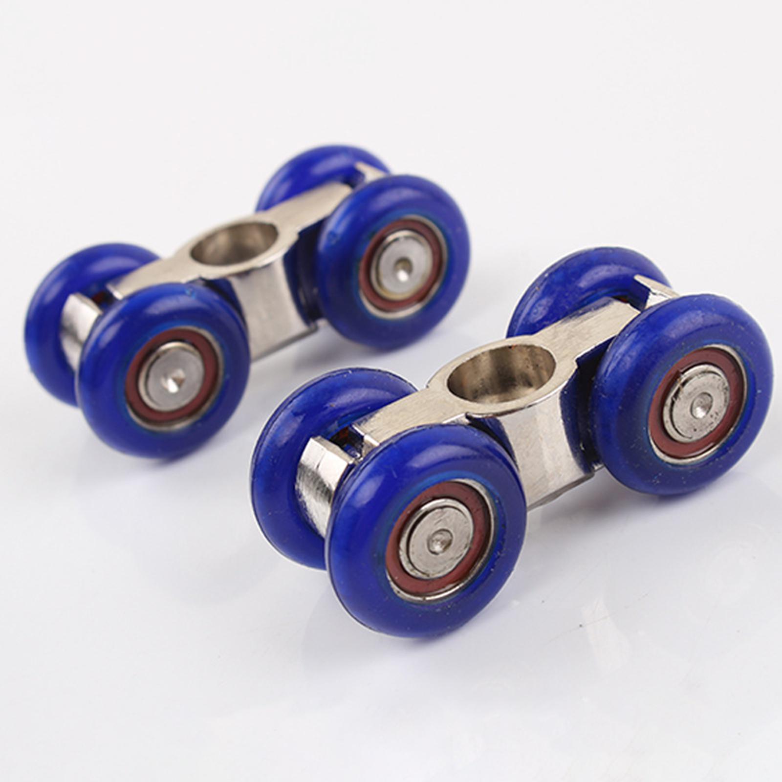 2 Pieces Sliding Door Roller Wood Hanging Wheel Easy Installation Roller Trolley Alloy Door Hardware Kitchen Door Pulley Sliding Doors Wheel