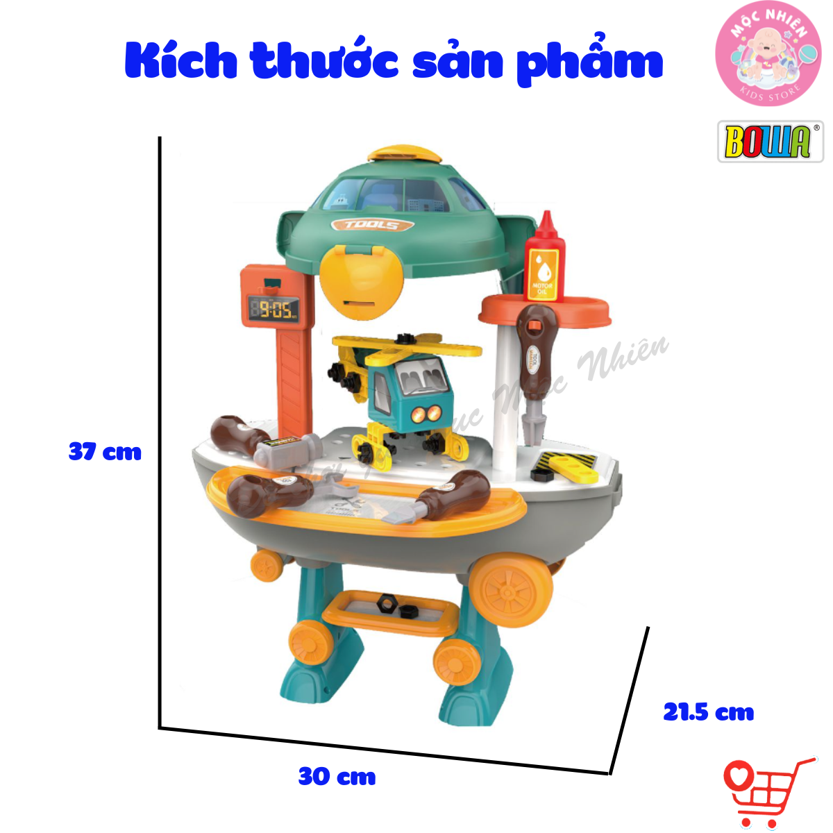 Đồ Chơi Hướng Nghiệp Nhập Vai BOWA 8092 - Máy Bay Công Cụ 2 trong 1