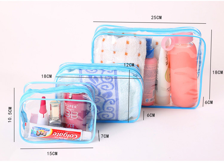 Combo 3 Túi Đựng Mỹ Phẩm Nhiều Kích Cỡ Tiện Lợi PaKaSa - Hàng Chính Hãng