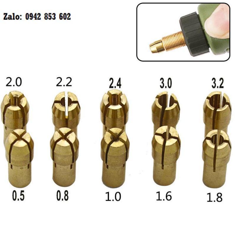 Đầu kẹp mũi khoan bằng đồng thau 0.5mm – 3.2mm
