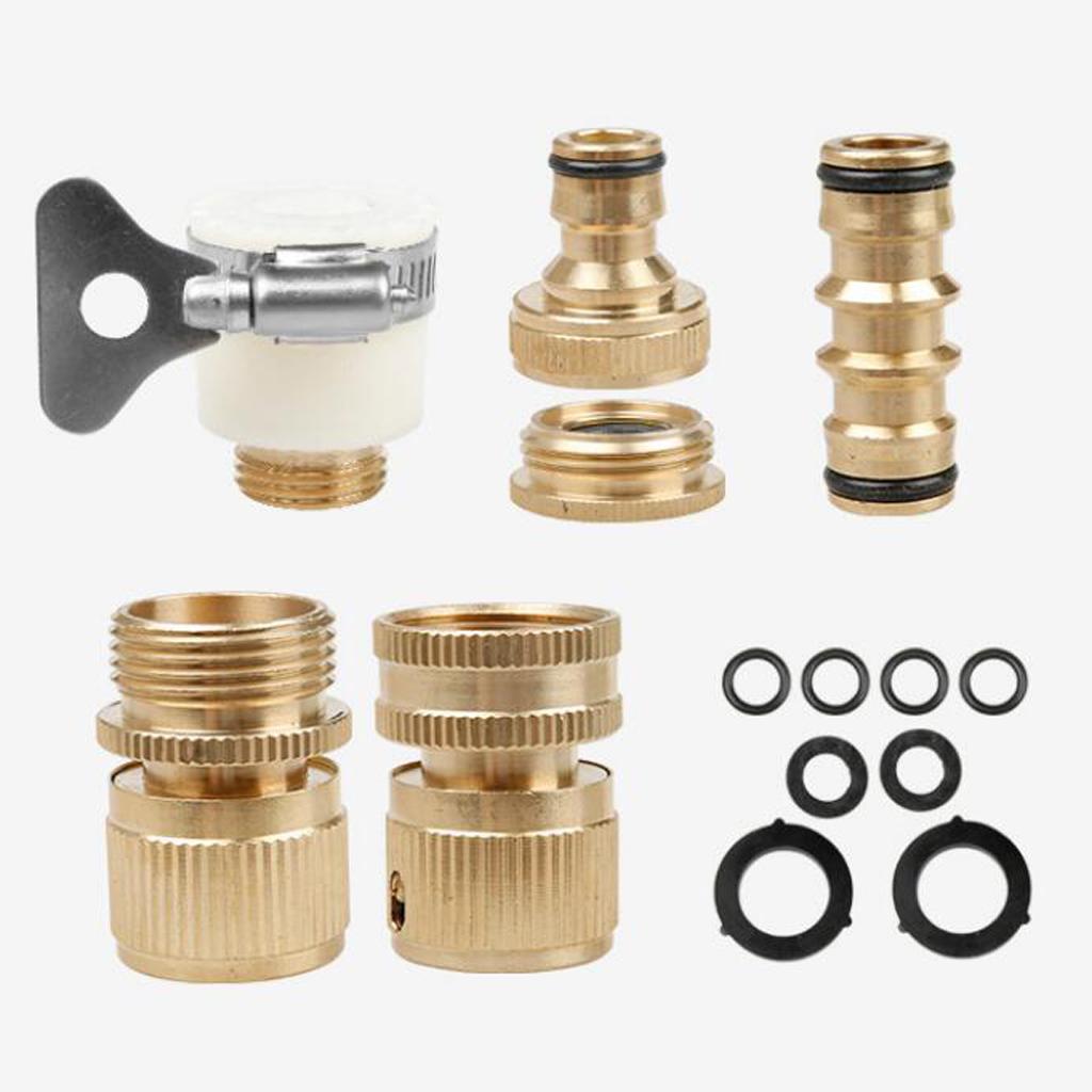 Garden Hose Quick Connector 3/4 inch Easy Connect Fitting Male and Female