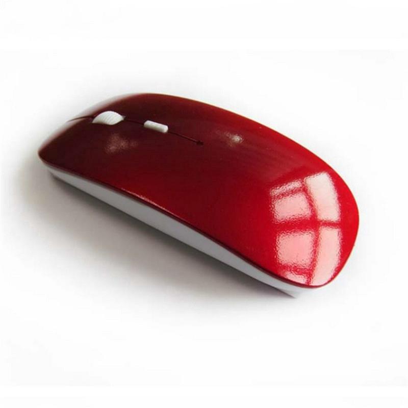 2.4G Ultra Thin Slim Mini Chuột không dây USB Nhận chuột chơi game quang