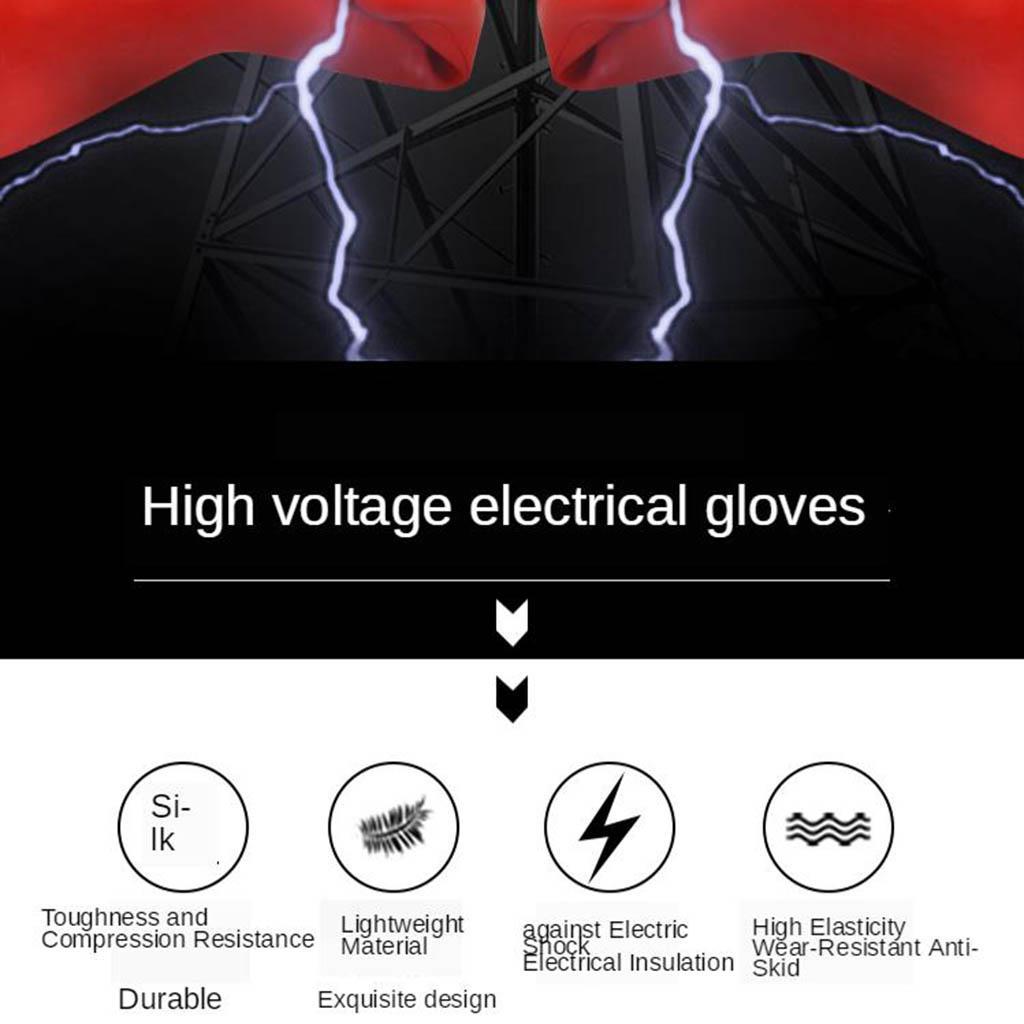 High Voltage Electricians Insulating Gloves Rubber , Cold Resistant Insulated Gloves
