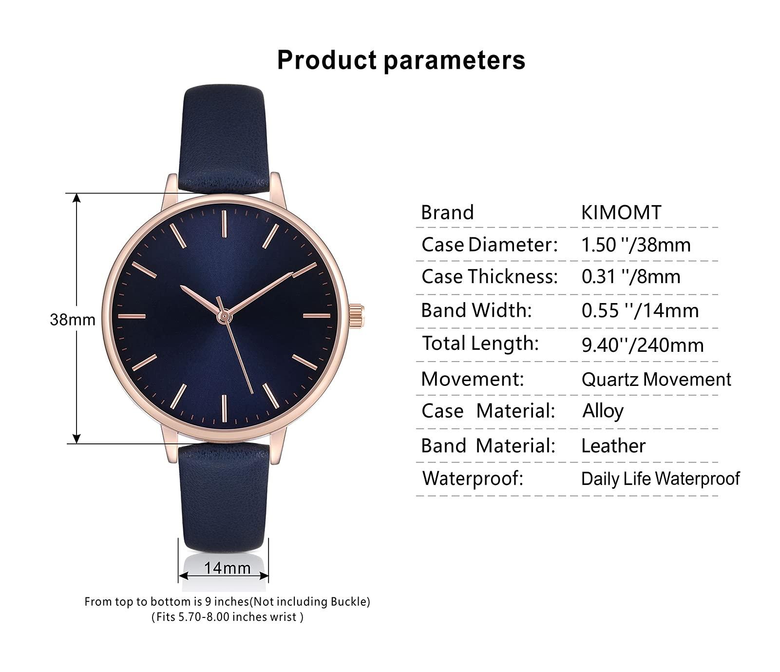 Đồng hồ phụ nữ Vòng đeo tay bằng da sang trọng Đồng hồ chống thấm Waterproofing Watch