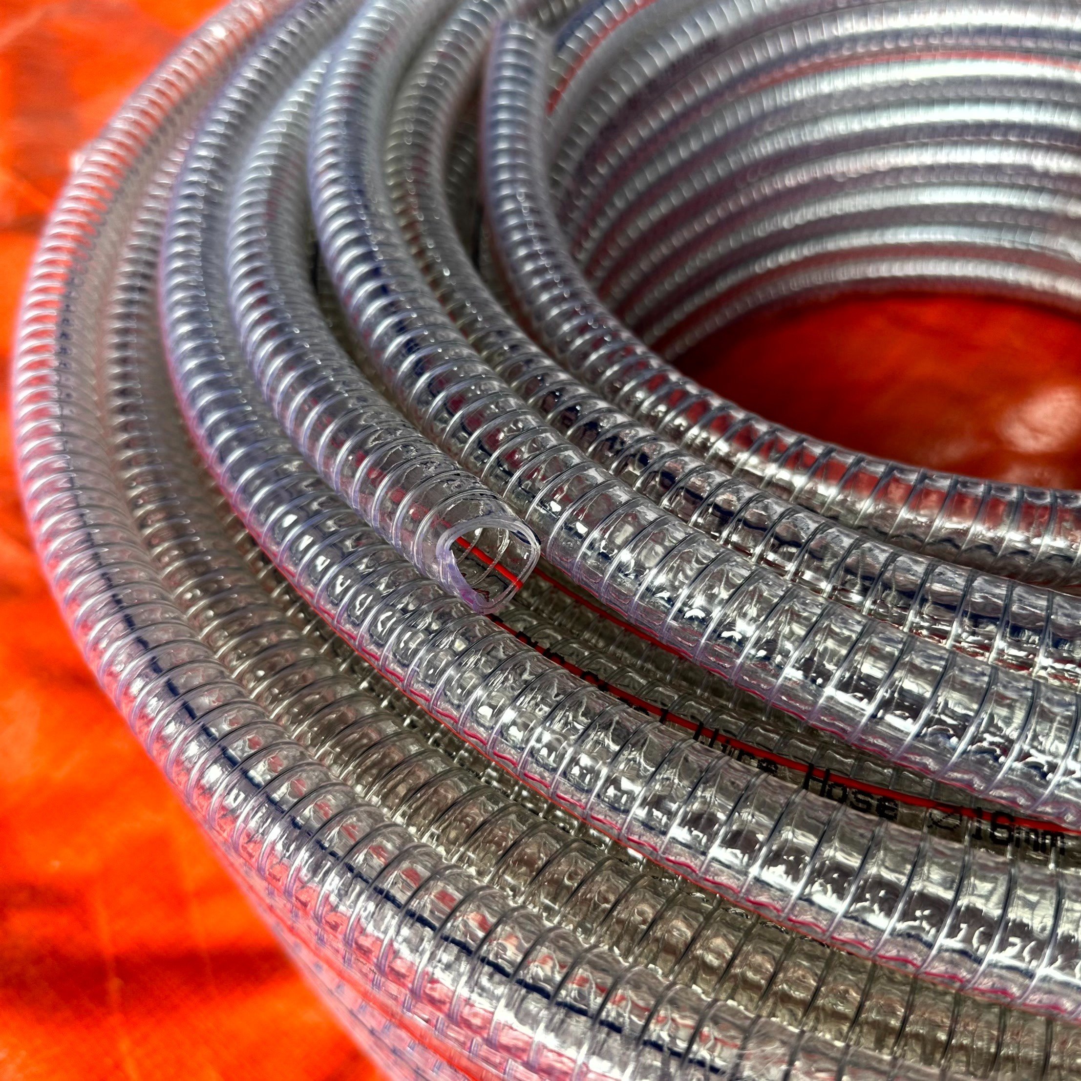 Ống nhựa PVC lõi thép phi 16mm cuộn 100m - Hàng nhập khẩu cao cấp