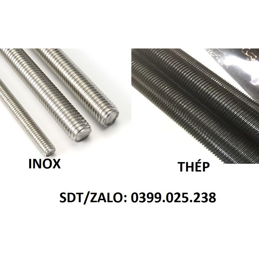 Thanh ren M5/M6/M8 tiêu chuẩn công nghiệp độ dài 1000mm Ty ren