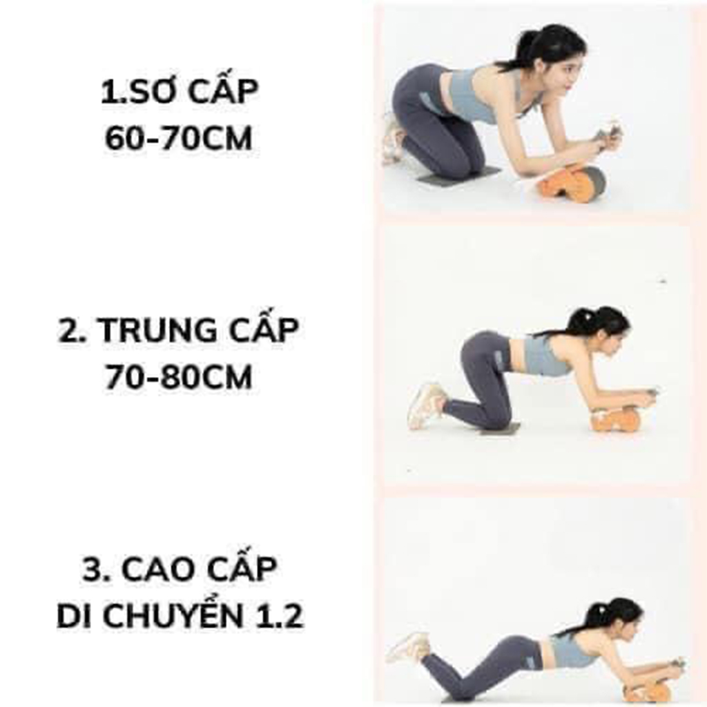 Con lăn tập cơ bụng có lò xo trợ lực 2 bánh thế hệ mới chất liệu cao cấp giảm mỡ bụng hiệu quả dành cho nam nữ