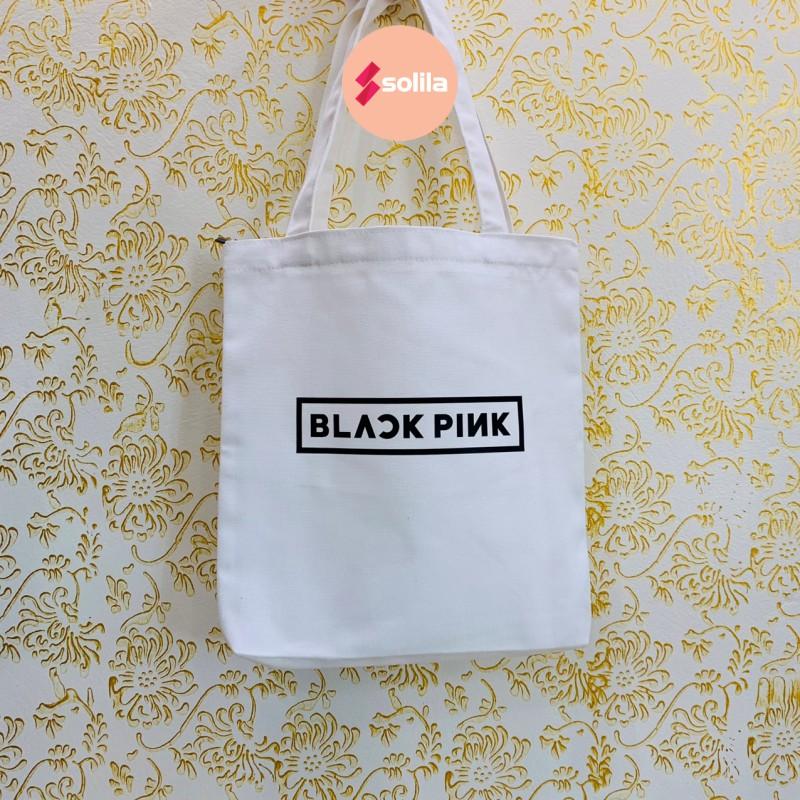 Túi tote bag vải canvas mềm đẹp có khóa và túi phụ cho bạn nữ đi học đi làm thời trang hàn quốc