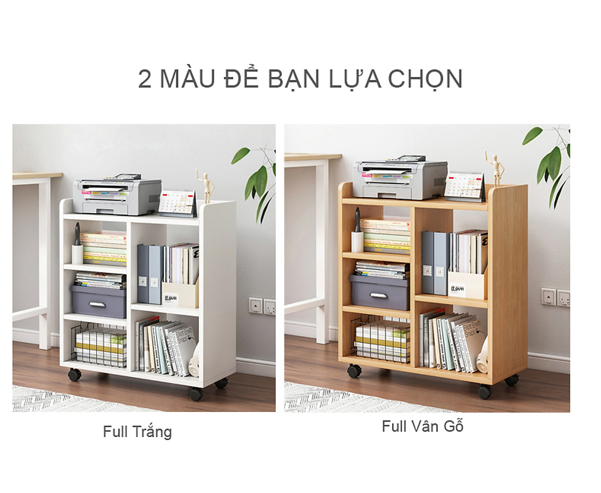 Kệ Sách Đa Năng GAPI Có Bánh Xe Thiết Kế Hòa Quyện Giữa Lưu Trữ Và Trang Trí - GP173