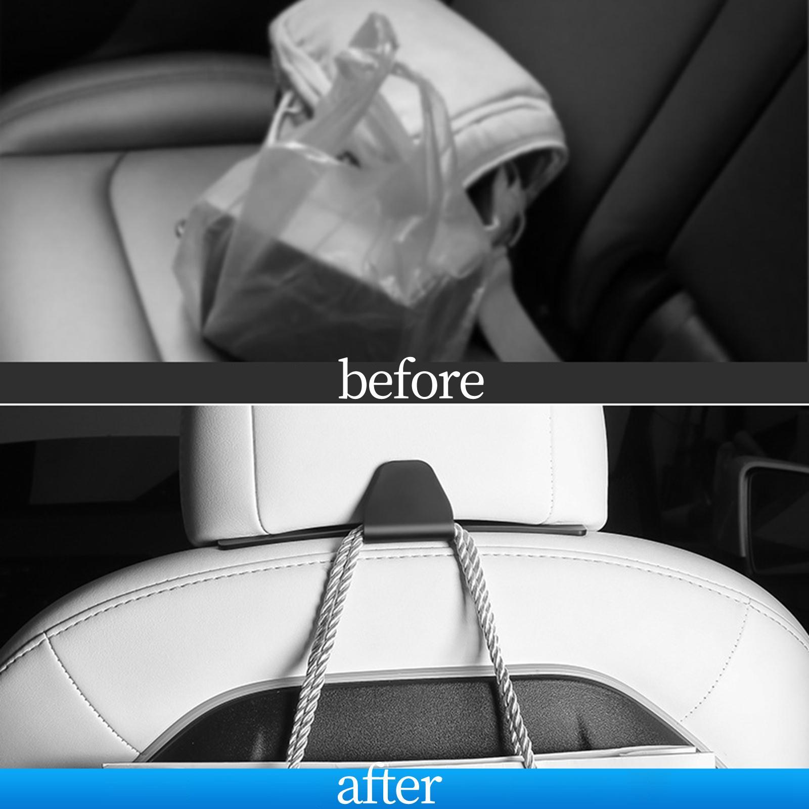 Car Back Seat Headrest Hook Storage Hook for Y ,Save Space Interior Accessories Backseat Organizer Headrest Hanger