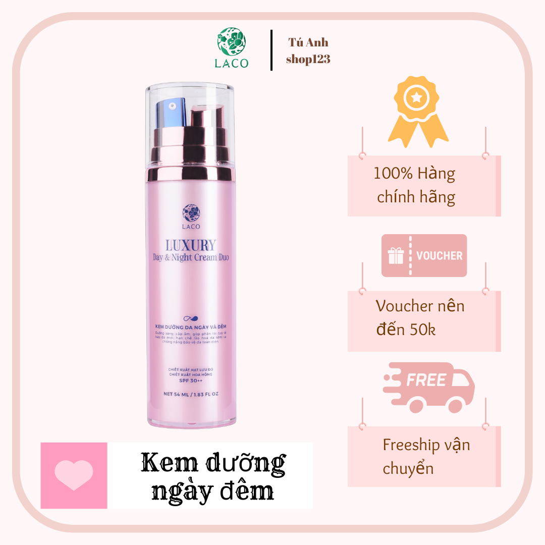 Kem Dưỡng Ngày Đêm 2 Trong 1 - Laco Luxury Day &amp; Night Cream Duo