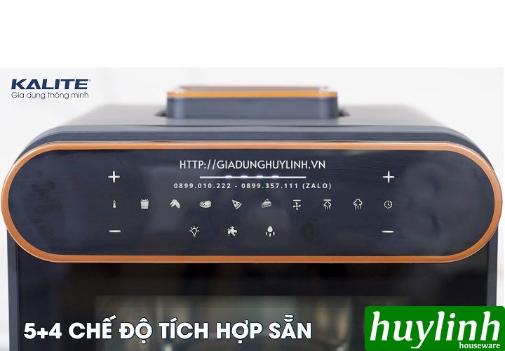 Nồi chiên không dầu hấp hơi nước Kalite Steam STAR - PRO - 15 lít - Tặng bao tay + chổi quét - Hàng chính hãng