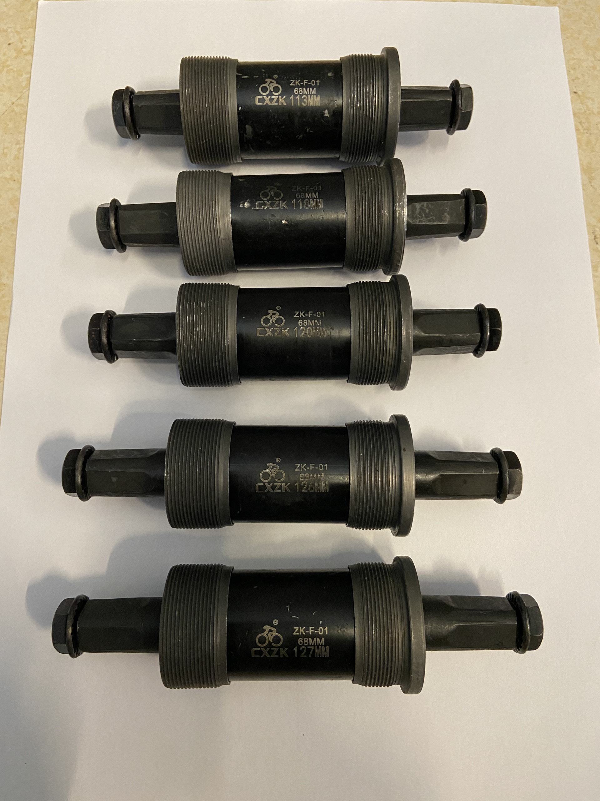 Trục giữa xe đạp Vòng Bi Bạc Đạn Cao Cấp kích cỡ 113mm 118mm 120mm 126mm 127mm