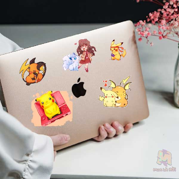 Miếng Dán Stickers in hình Pikachu