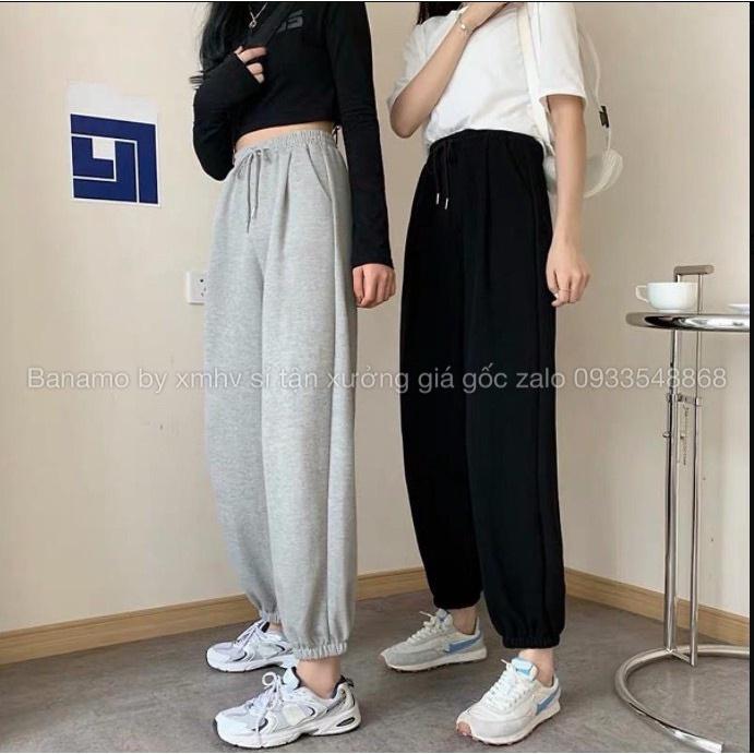 Quần jogger nỉ da cá ống suông bo gấu Unisex kiểu dáng thể thao siêu hot thời trang 297