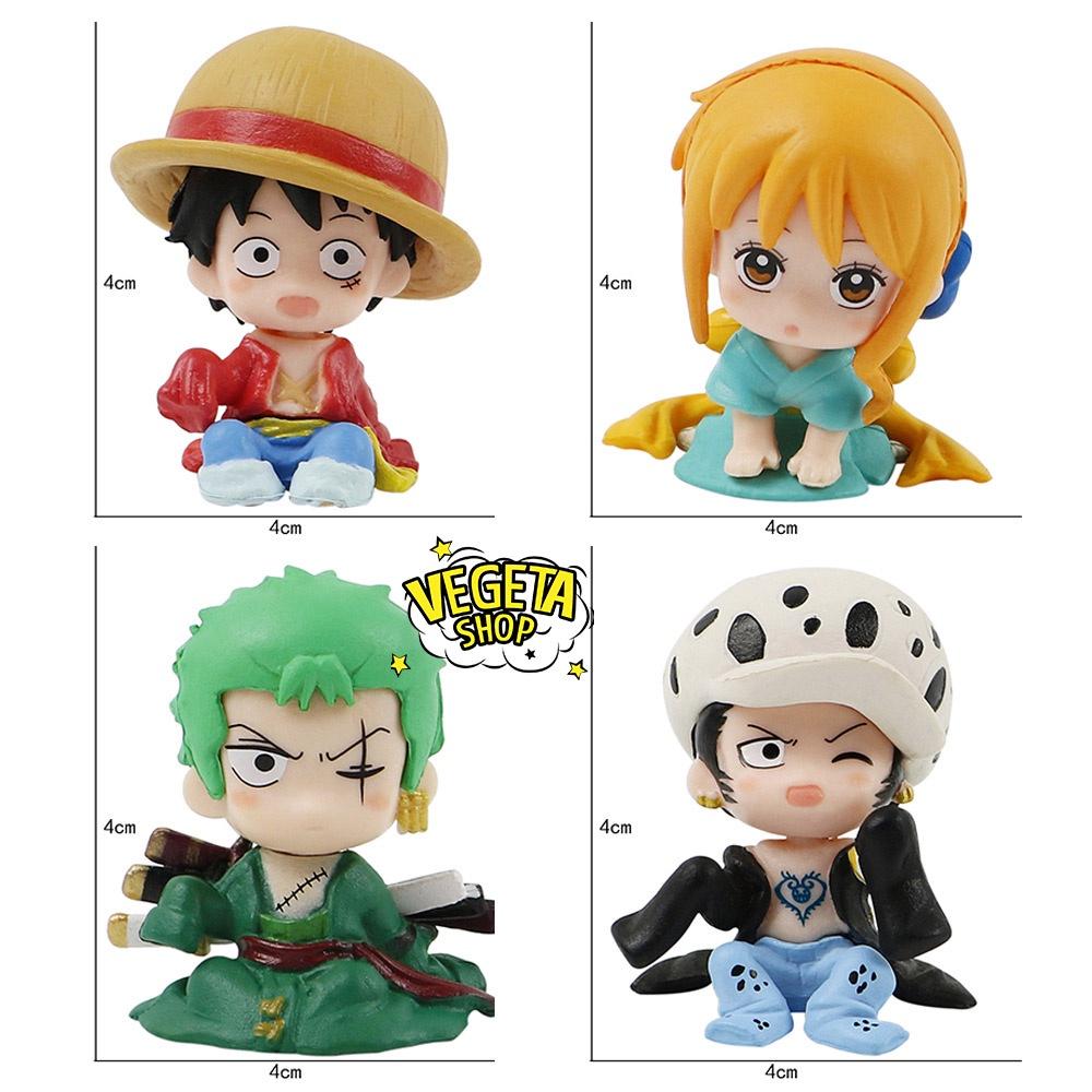 Mô hình One Piece - Mô hình Luffy Nami Zoro Law mô phỏng trang phục Cosplay Conan teo nhỏ - 4x4cm