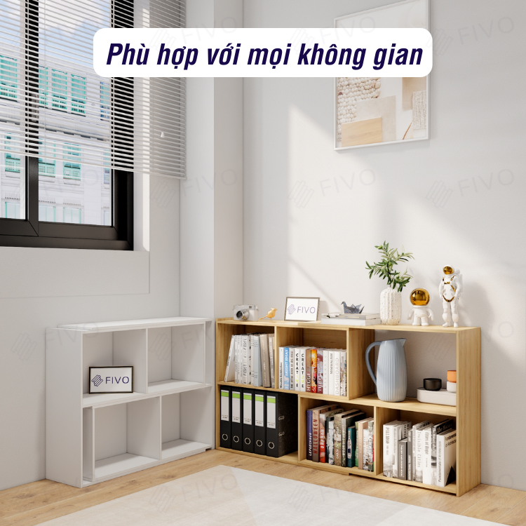 Kệ Sách Gỗ Cho Bé Nhiều Ngăn FIVO FB72, Nội Thất Thông Minh, Màu Sắc Đa Dạng Phù Hợp Cho Cả Bé Trai Và Bé Gái - 2 Tầng
