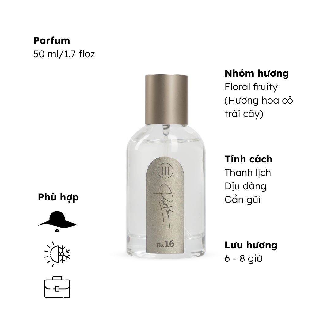 Nước Hoa Nữ Tính Cởi Mở, Dịu Dàng, Gần Gũi No.16 Rose Quince Morra - Dạng Xịt - 50Ml