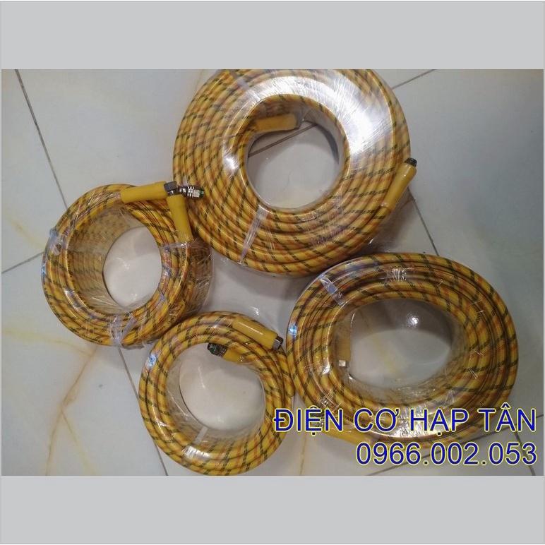 Dây xịt rửa xe vàng 10m - 15 – 20 – 30 - 50m hai đầu răng 14mm dây xịt rửa máy lạnh