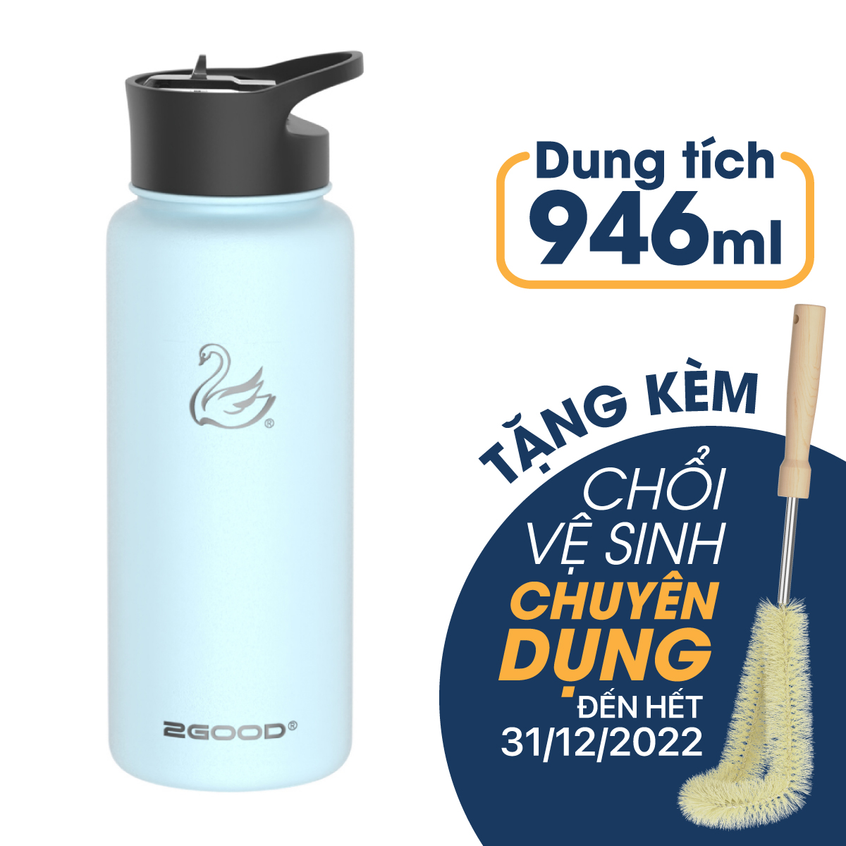 Bình Giữ Nhiệt 2GOOD FLASK Wide Mouth WM-02 - Hàng Chính Hãng