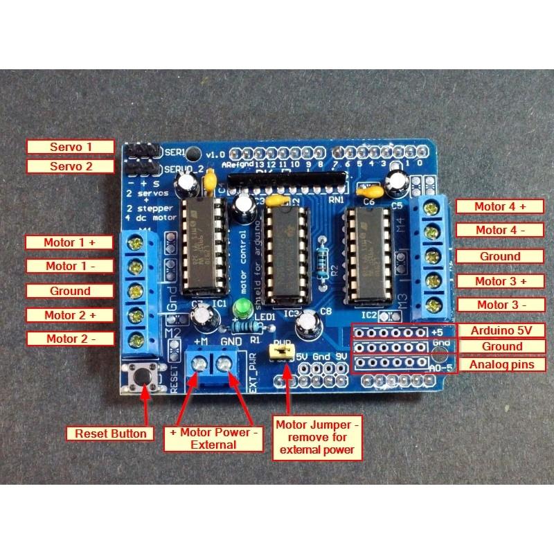 Mạch Arduino Motor Shield L293D