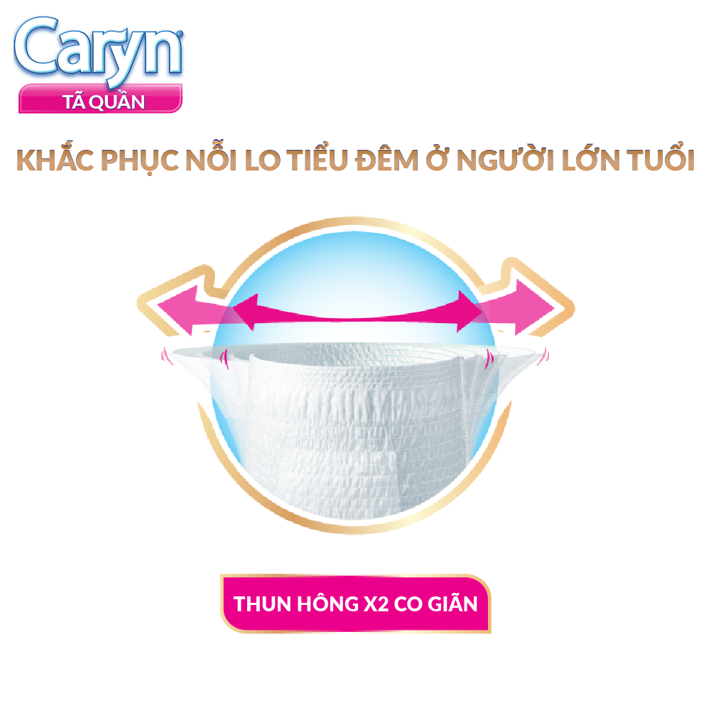 Tã Quần Mỏng Nhẹ Caryn Gói Siêu Lớn L14