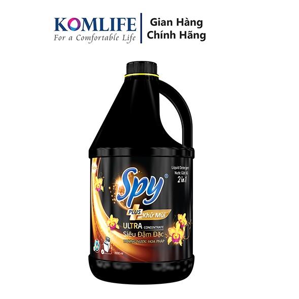 Nước giặt xả SPY ULTRA CLEAN PLUS can 3,6L 2 trong 1 Sạch sâu Thơm lâu Diệt khuẩn