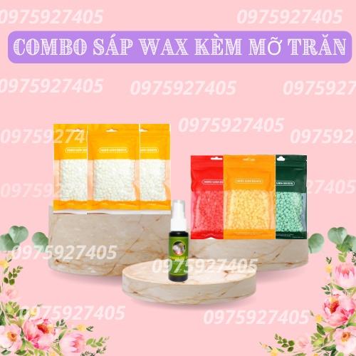 Combo 200g -2 loại sáp cao cấp siêu bám lông + Mỡ trăn thiên nhiên + Tặng que gỗ