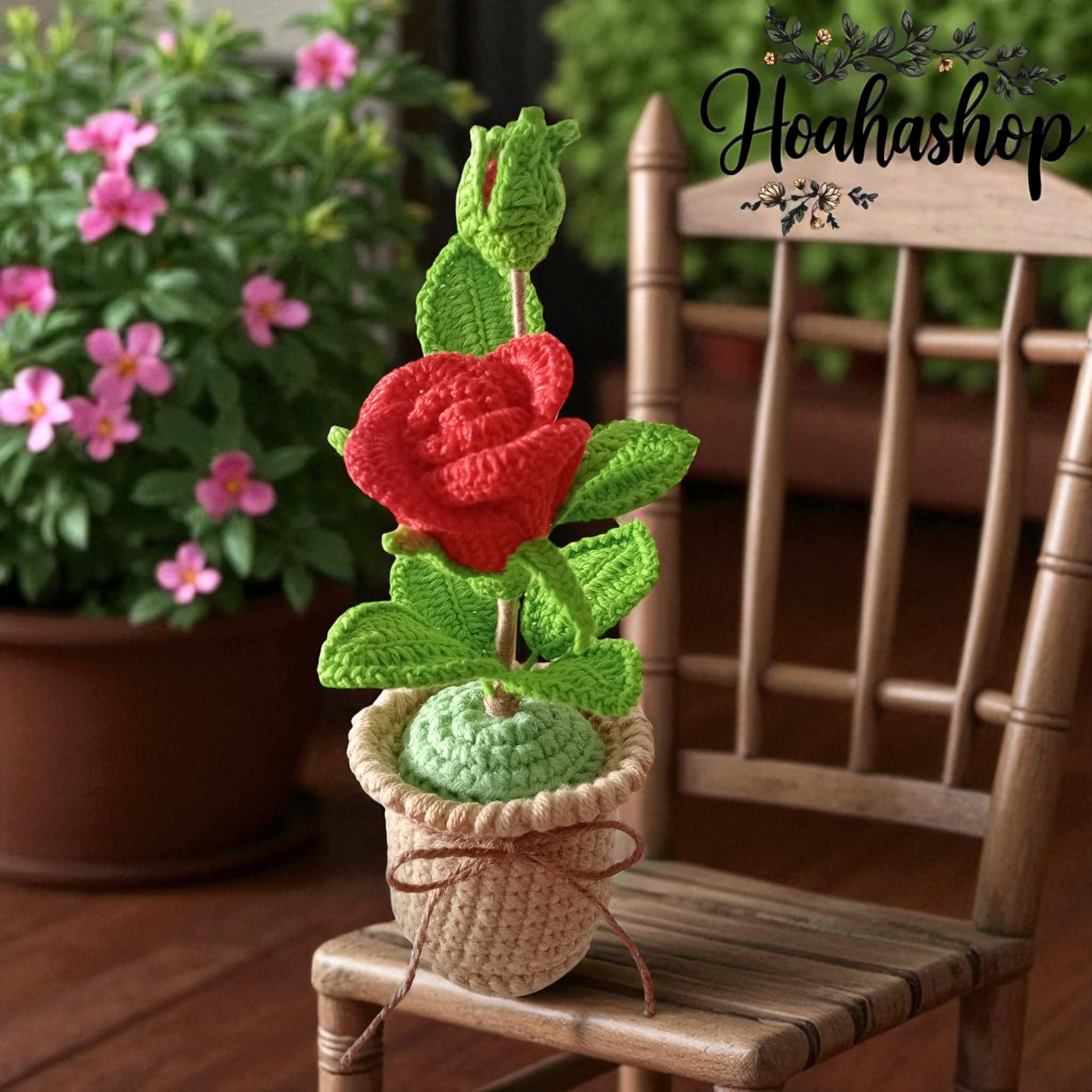 Chậu hoa hồng mini handmade – điểm xinh cho góc làm việc