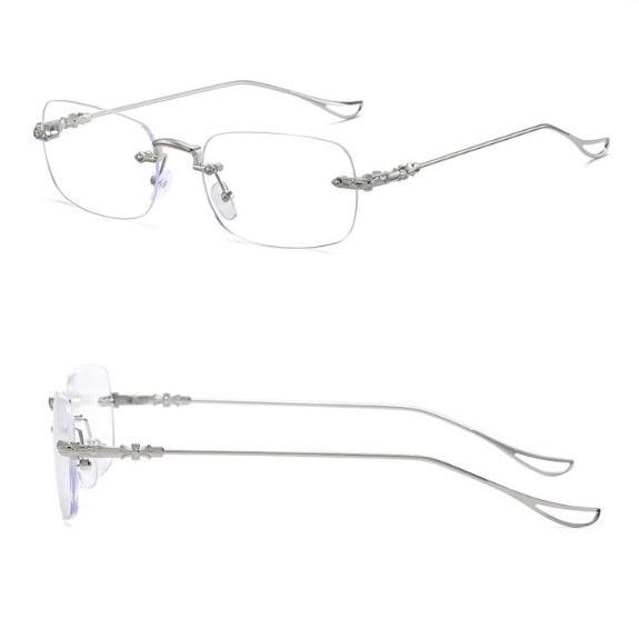 Gọng kính thời trang nam nữ chống bụi gọng khoan không vành KT45UNIQUI Bạc silver cực thời trang