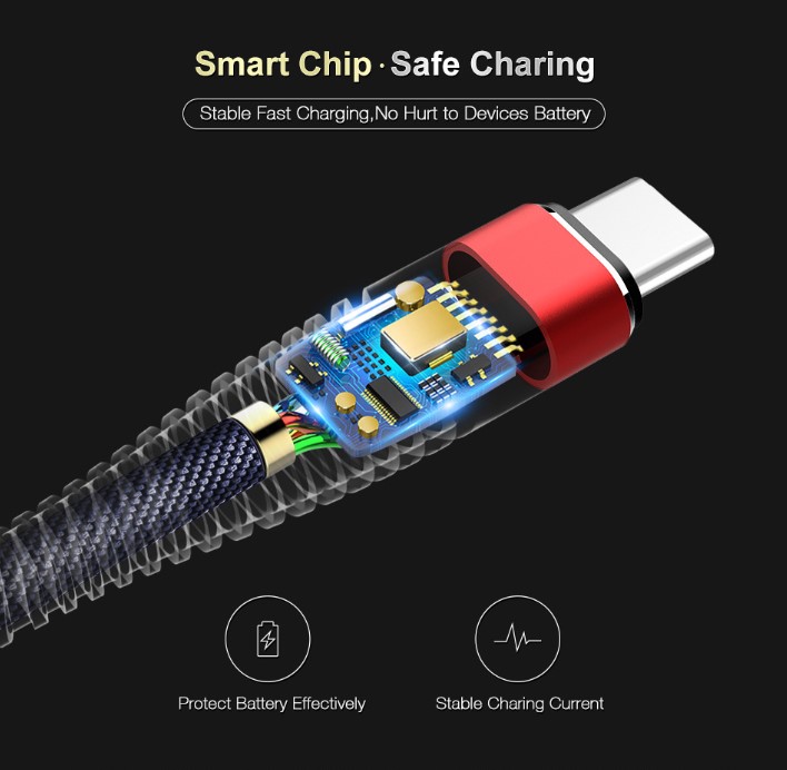 Cáp Sạc Nhanh 3.0 MICRO USB CHÍNH HẢNG CAPARIES Siêu Bền 1 Mét - Dây dù 6 Lớp, Đúc Nguyên Khối, Sạc Nhanh 3.0