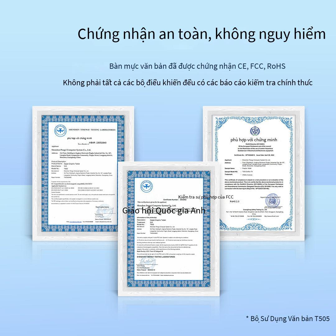 Lớp học trực tuyến phong cách mới nhất T505 Bảng kỹ thuật số VINSA Wencai bảng vẽ tay bảng vẽ máy tính cấp độ 8192 có thể được kết nối với điện thoại di động Android