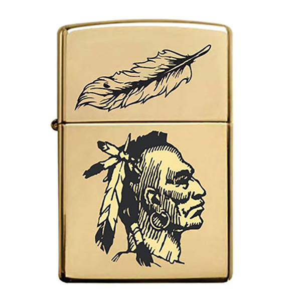 Bật Lửa Zippo 254b Khắc Axit Thổ Dân 07 - 254b.Thodan07