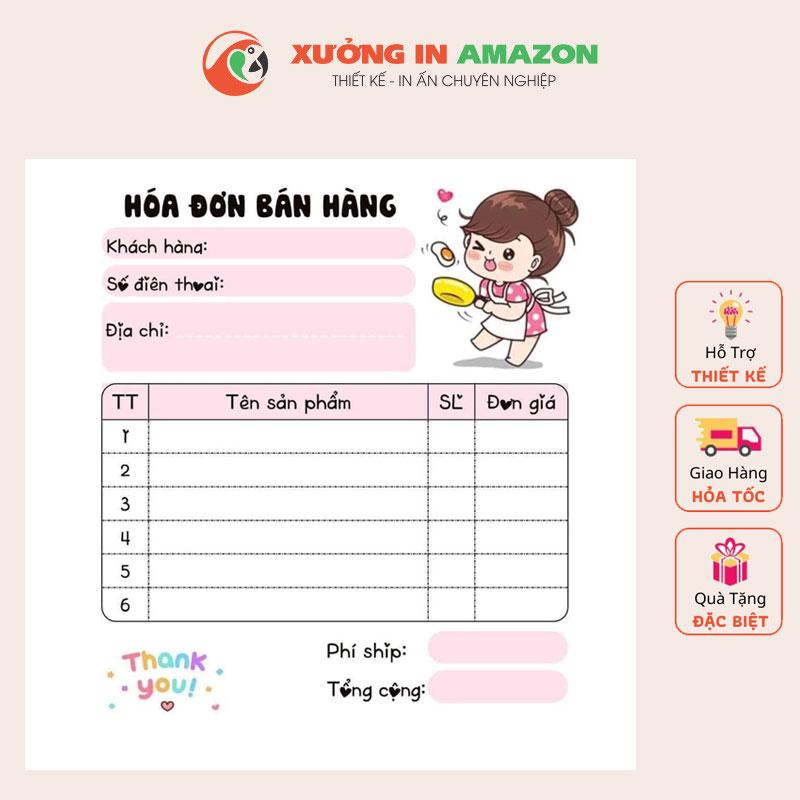 Hoá đơn bán hàng mini 1 liên dễ thương 9x10cm ngẫu nhiên