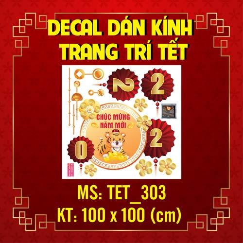 DECAL TRANG TRÍ TẾT NGUYÊN ĐÁN 2022 COMBO SỐ 3