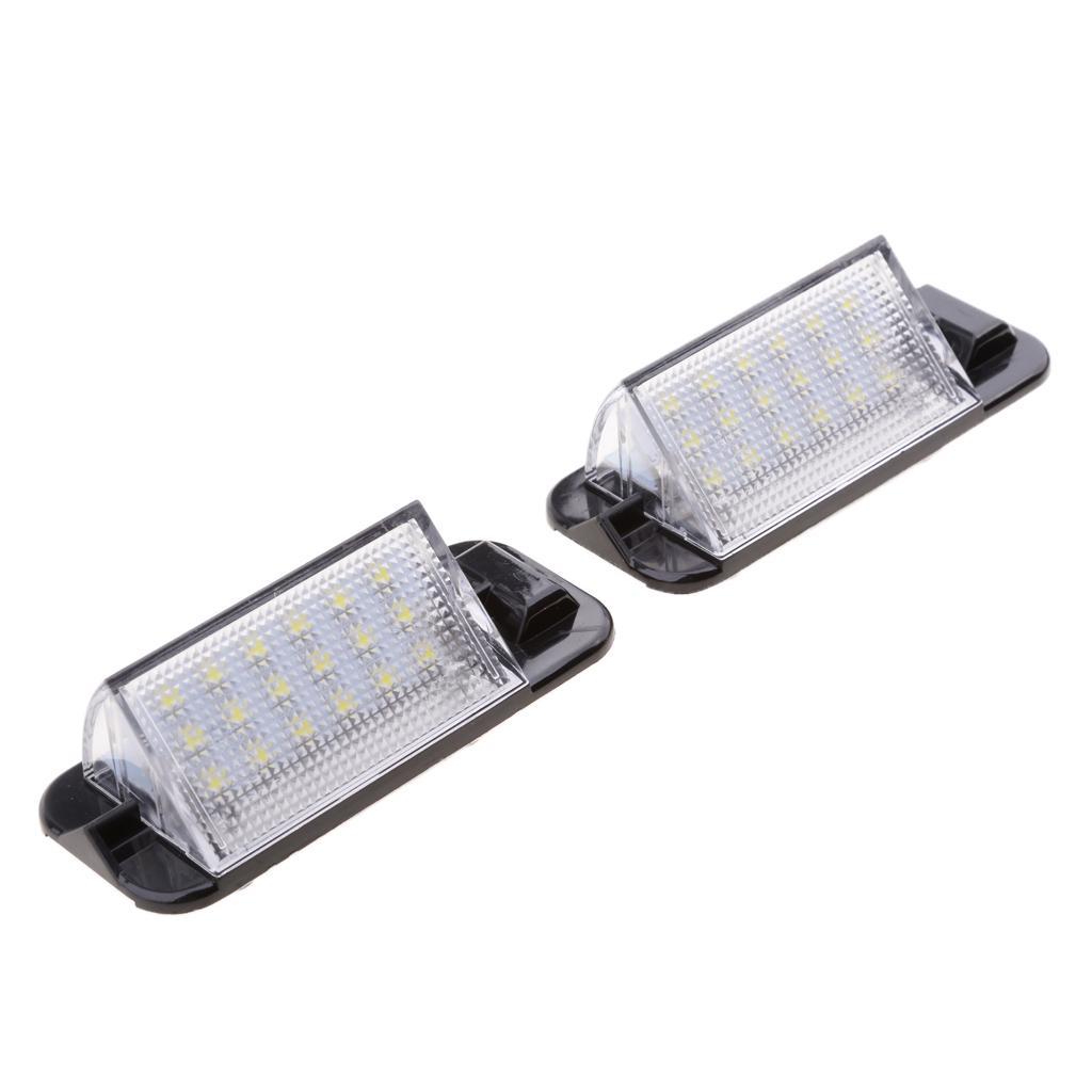 2 Pieces Number License Plate LED Light Lamp For Audi VW Jetta MK6
