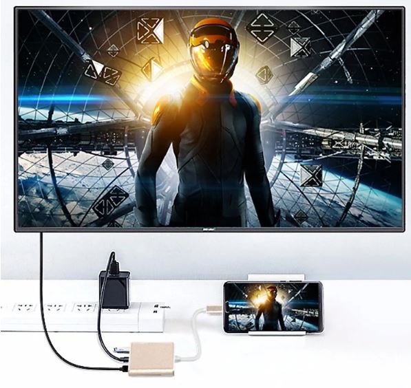 Hub chuyển đổi USB Type C 3in1 sang HDMI, USB 3.0, cổng sạc nhanh PD Type-C dành cho Laptop, Macbook, Điện thoại, Samsung Dex