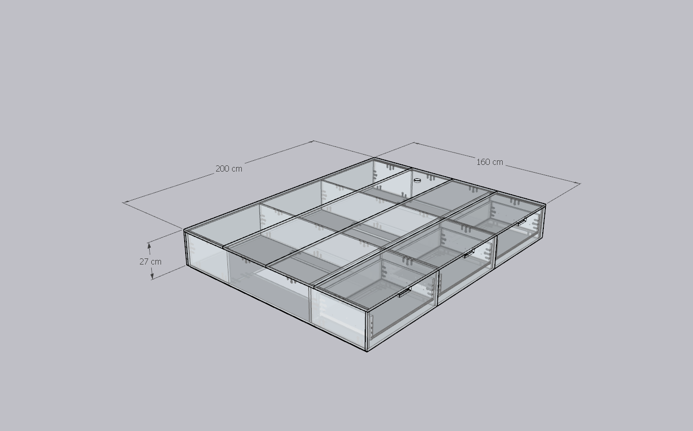 [Happy Home Furniture] SCANDINA, Giường ngủ 3 ngăn kéo ,GNG_101 ,GNG_102, GNG_103, GNG_104