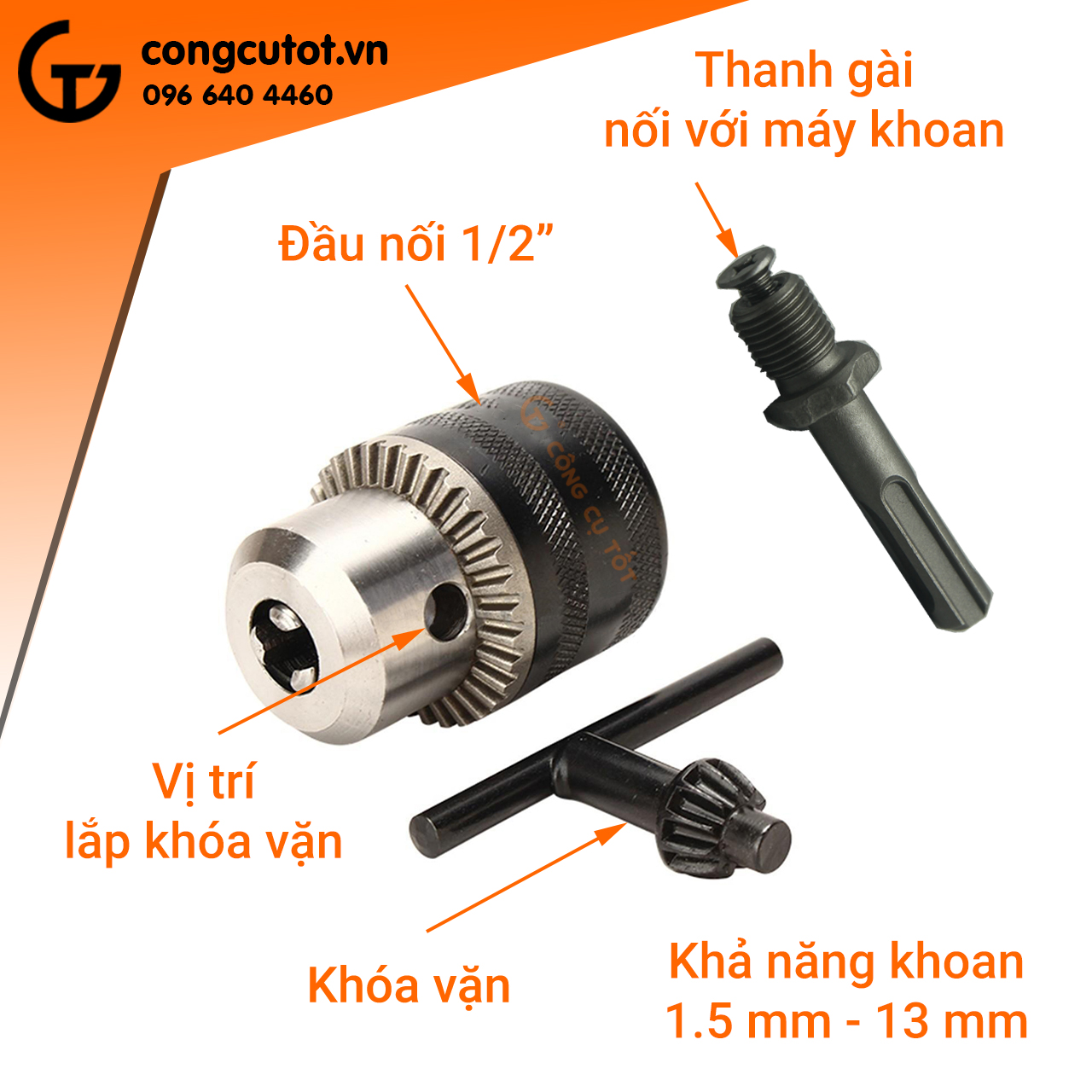 Đầu khoan chuyển gài