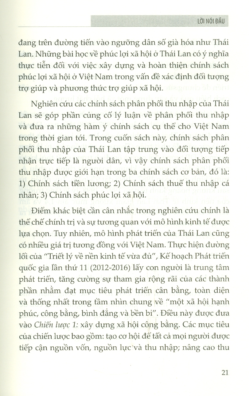 Chính Sách Phân Phối Thu Nhập Của Thái Lan Và Hàm Ý Cho Việt Nam