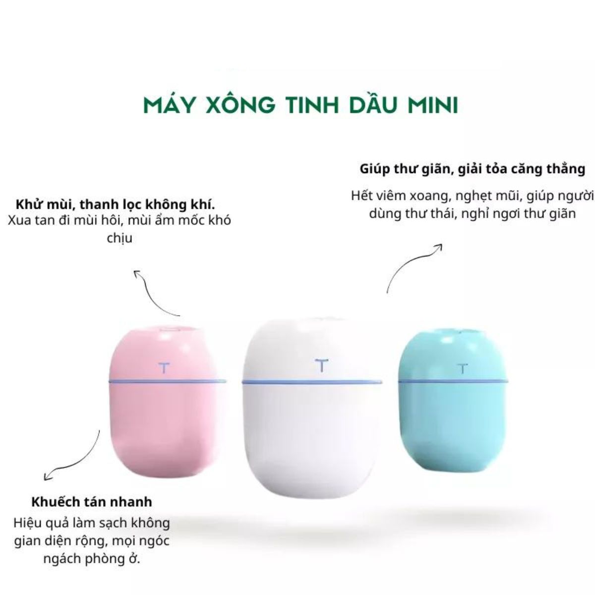 Máy Khuếch Tán/ Máy Xông Tinh Dầu Mini 220ml