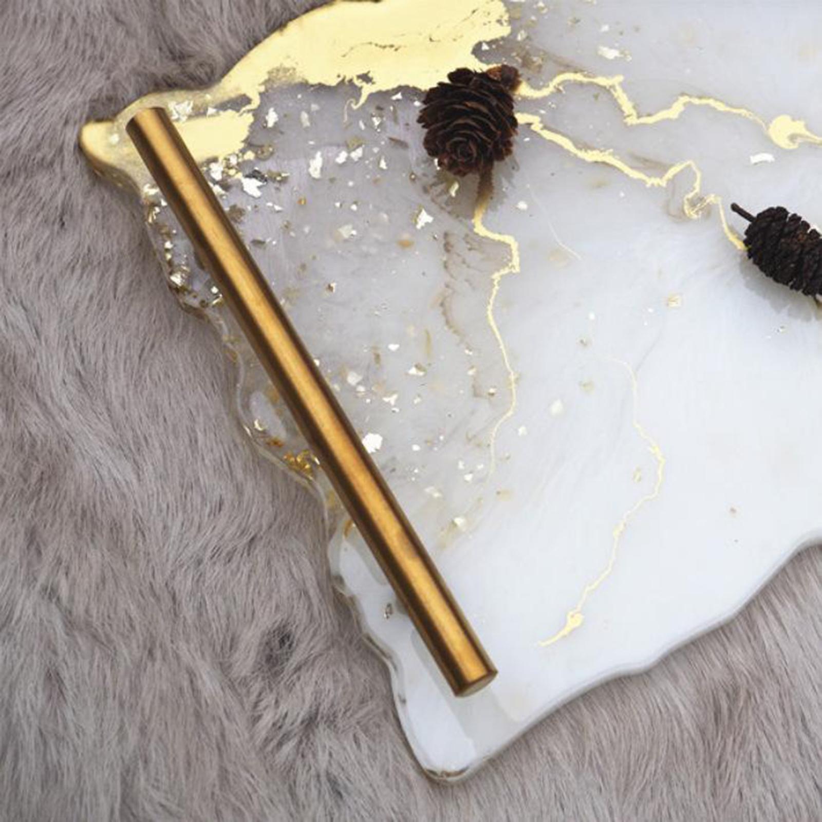 Resin Tray Molds with 2pcs Gold Handles Home Decor Tray