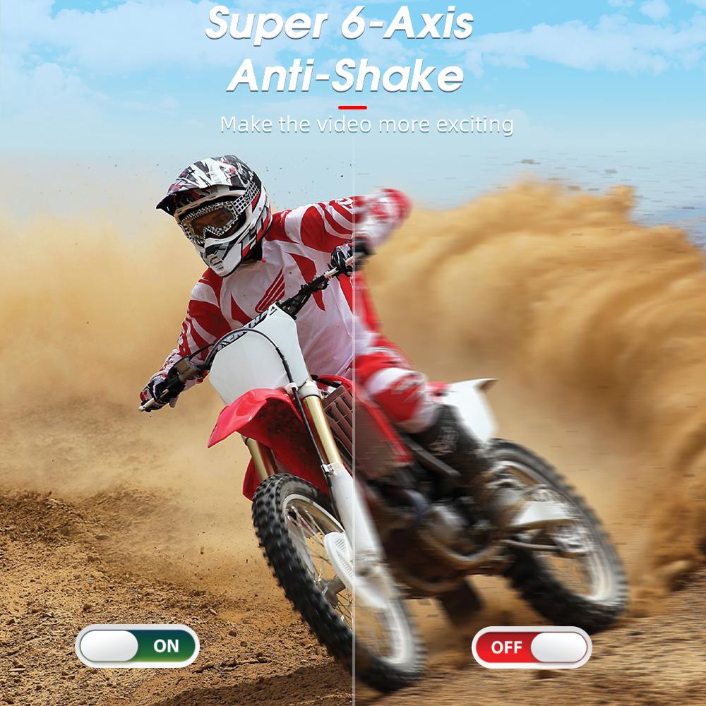 Waywalkers 4K 60fps Action Camera chống lắc WiFi với màn hình điều khiển từ xa Sport Sport Sport Drive Recorder Eis