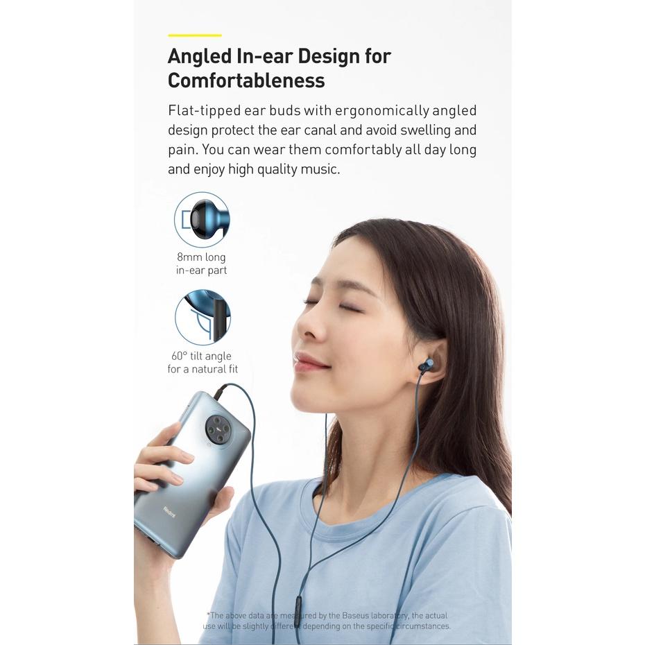 Tai nghe AUX 3.5mm Baseus Encok H19 Wired Earphone - Hàng Chính Hãng