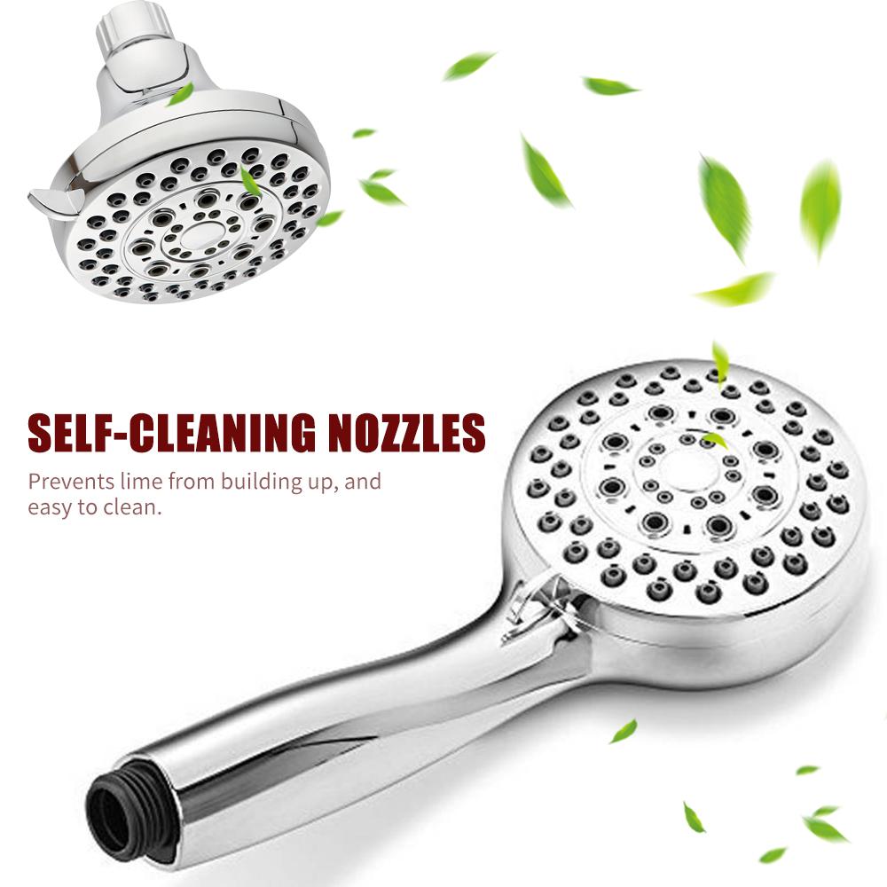 Đầu vòi hoa sen cầm tay 5 chế độ phun với vòi bằng inox và bộ chuyển nước 3 hướng