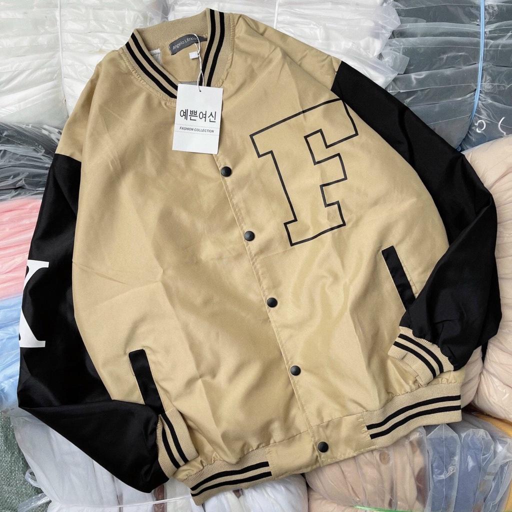 Áo Bomber Jackets Bóng Chày F.COURAGE Chất Dù 2 Lớp Lót Das Form chuẩn Unisex Nam Nữ Couple Ulzzang, Áo khoác bòng chày chữ và số chất dù 2 lớp dày dặn, áo bomber