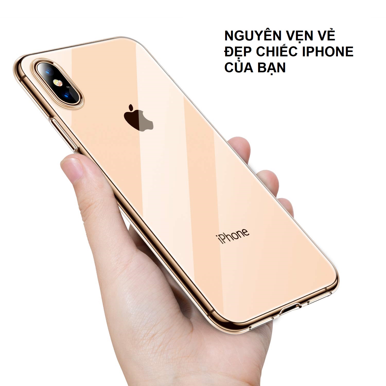 02 Chiếc Ốp Lưng Dẻo Trong Suốt Cho Iphone X / XS . Chống Trày Xước, Chống Bụi Bẩn